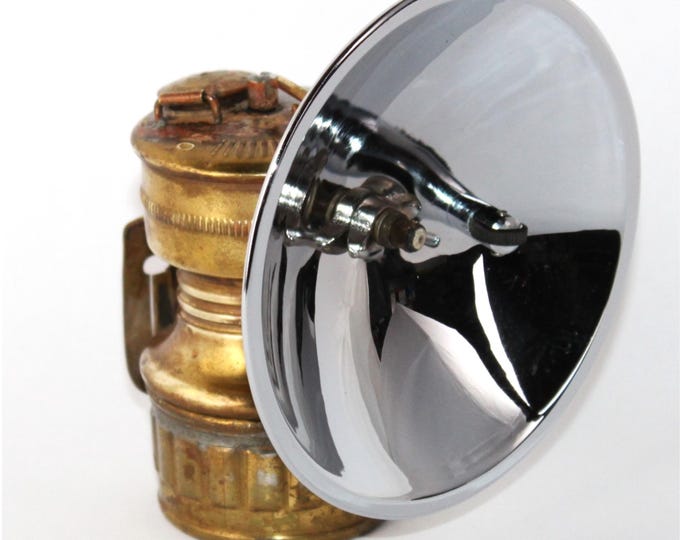 Miner’s Brass Head Lamp / Lantern, Mining Artifact