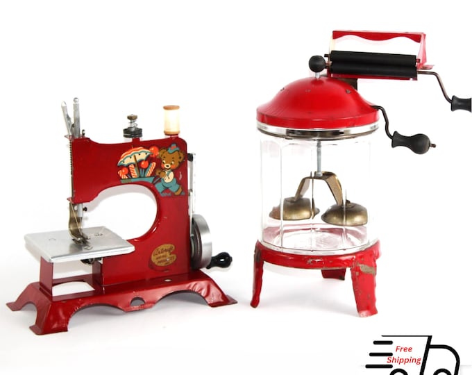 1940s Toys, Little Mother Sewing Machine & Wolverine Ringer Washer