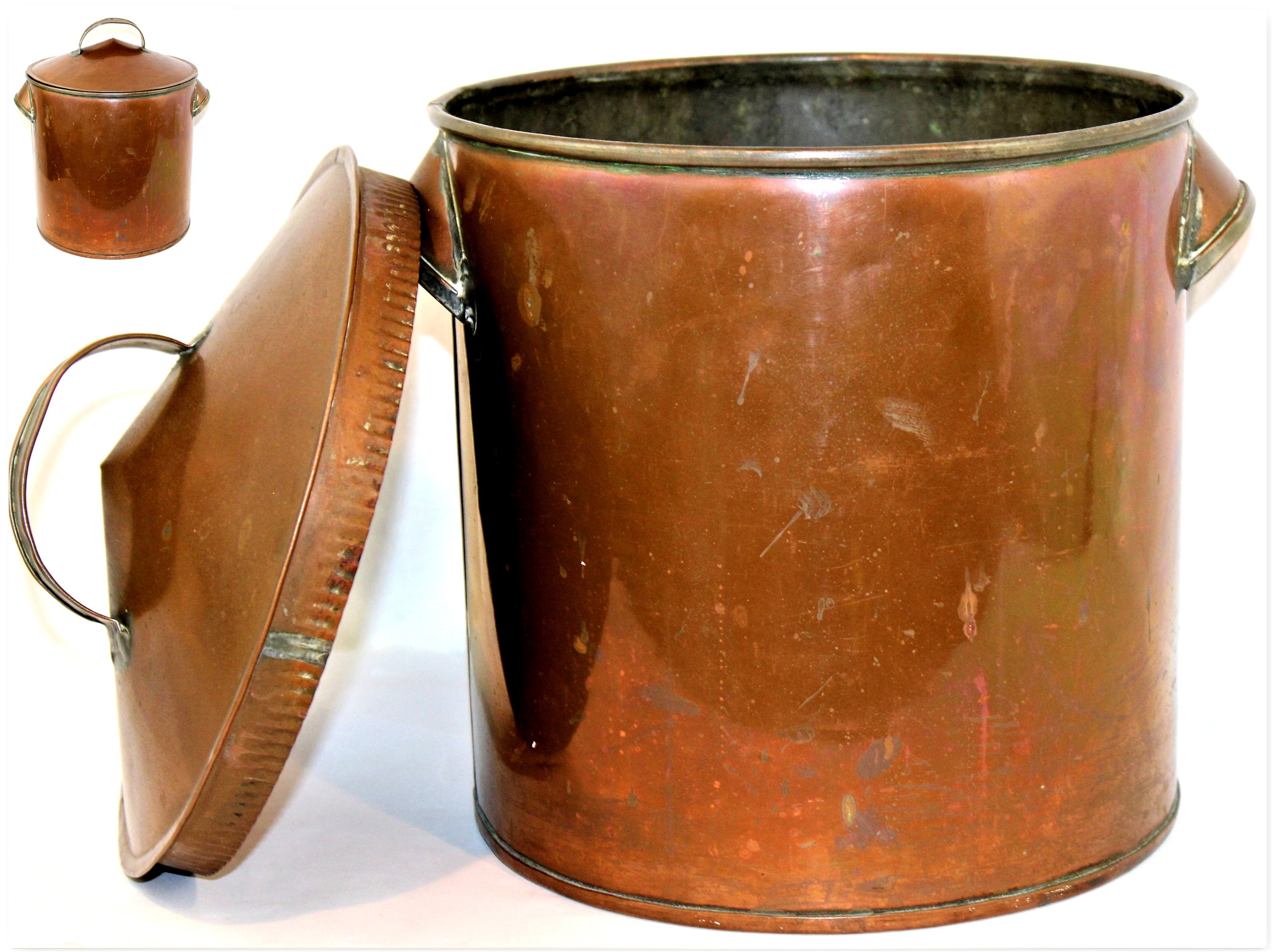 Round Copper Boiler Copper Cauldron Copper Soup Pot