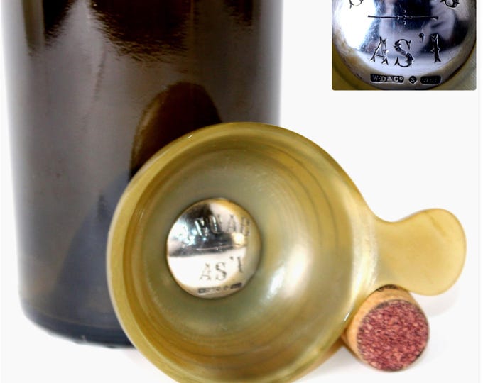 1910 Edinburgh Sterling Silver Scottish Quaich Brandy Wine Tasting Sommelier Cup Antique Barware