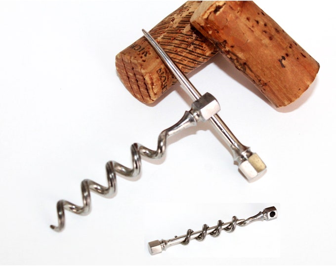 Antique 1850 Peg & Worm Corkscrew, Left-Handed Corkscrew, Wine Bottle Opener, Victorian Period