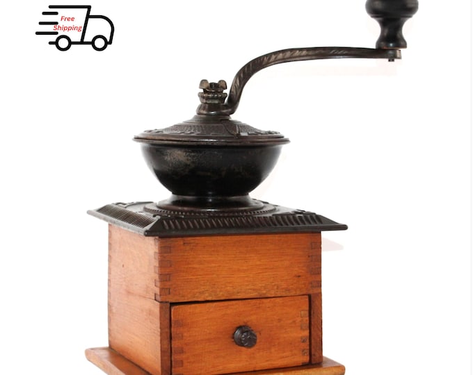 Antique 1891 Arcade Favorite Mill, Coffee Bean Grinder, Primitive Kitchen Decor