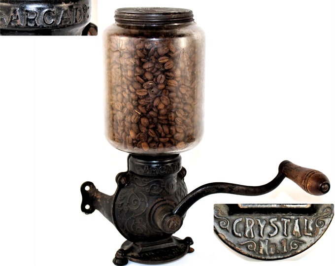Antique 1800s, Arcade Crystal No 1 Coffee Grinder, Coffee Mill Etsy