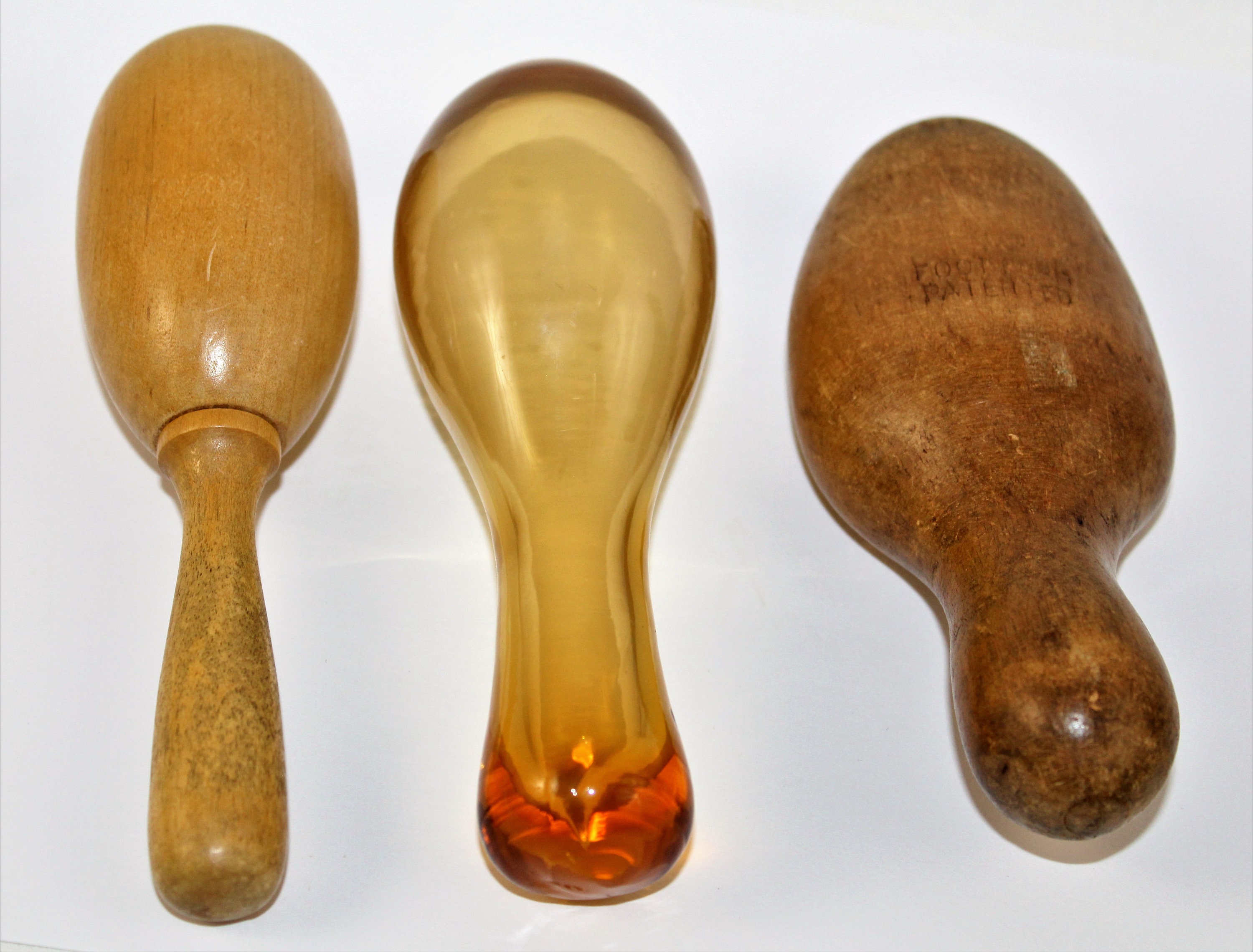 Vintage Sock Darning Eggs Collection, Glass Darning Egg