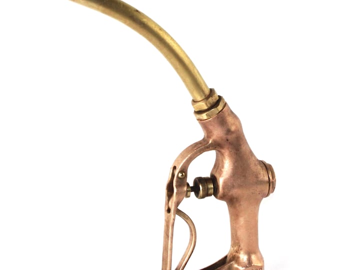 Vintage Buckeye Brass Gas Pump Nozzle 800-B: Petroliana Collectible for Industrial Garage Decor