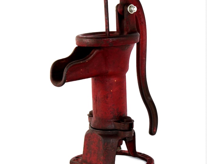 Vintage 1940s McDonald Cast Iron Pitcher Spout Pump No.2 - Farmhouse Kitchen Well Cistern Decor