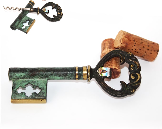 Vintage German Key Corkscrew, Wine Bottle Opener, Porta Westfalica, Germany