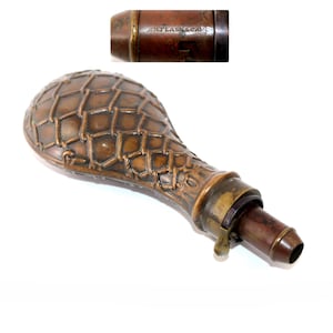 19th Century Powder Flask by American Flask & Cap Company, Civil War Era