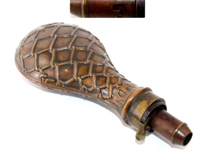 19th Century Powder Flask by American Flask & Cap Company, Civil War Era