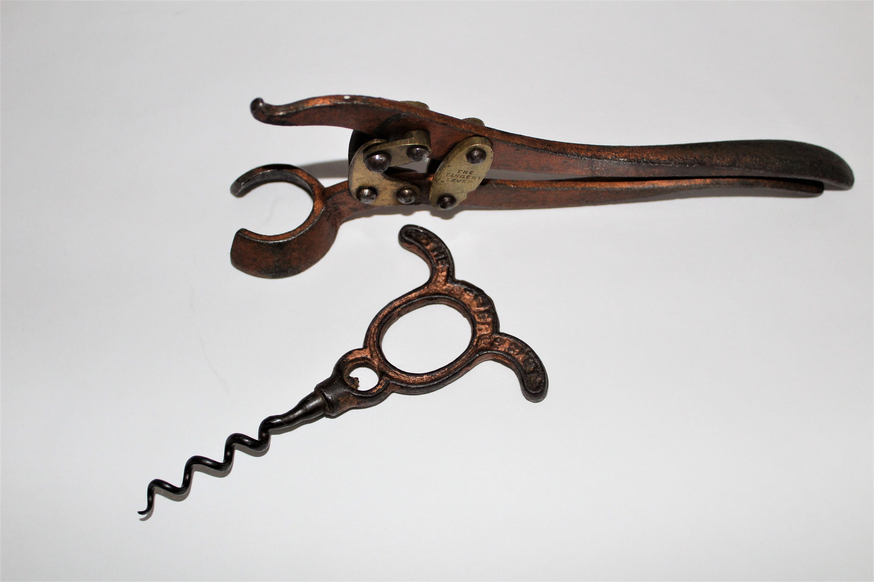 Antique Corkscrew, 1873 Edwin Wolverson, Single Lever Corkscrew