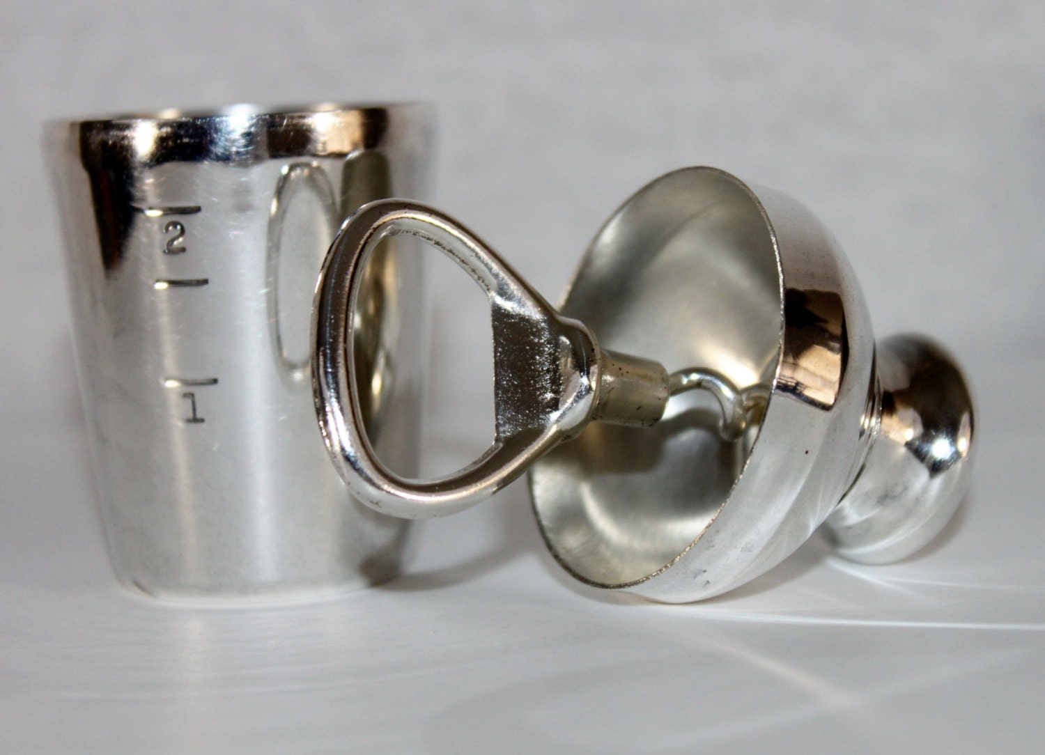 Mid Century Barware, 1920s Napier Silver, Travel Barware Set, Wine Opener