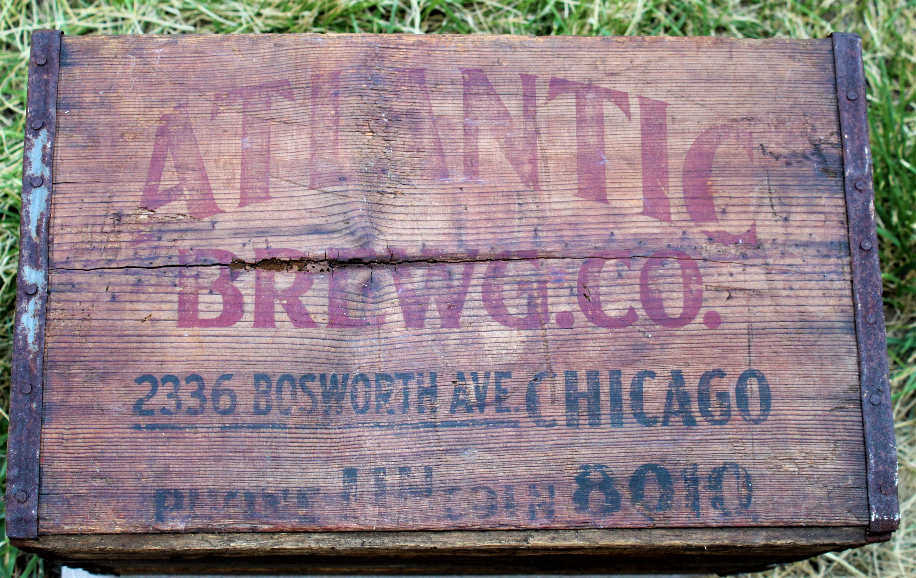 1942 Atlantic Ale and Beer Wooden Crate Atlanta Georgia