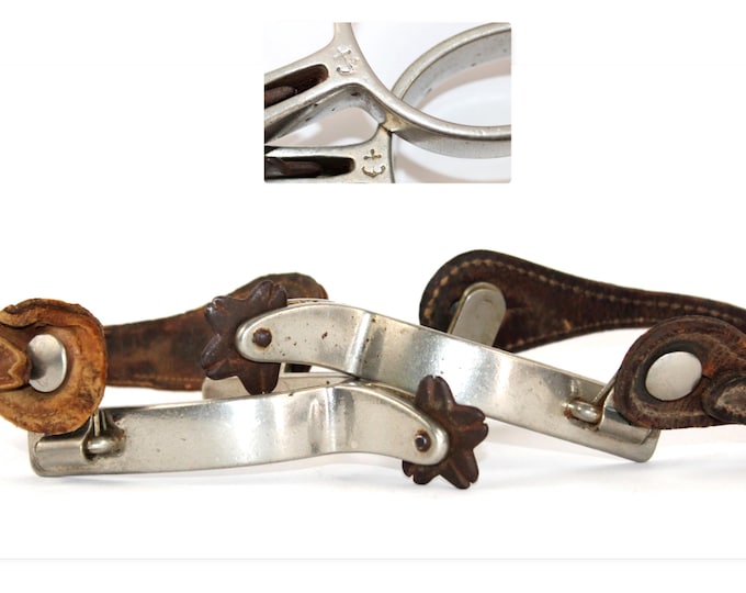Antique North & Judd Western Cowboy Spurs: Vintage Americana Rodeo Collectible Equestrian Memorabilia
