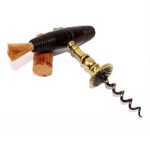 Antique 1800s English Henshall Style Button Corkscrew, Wine Bottle Opener