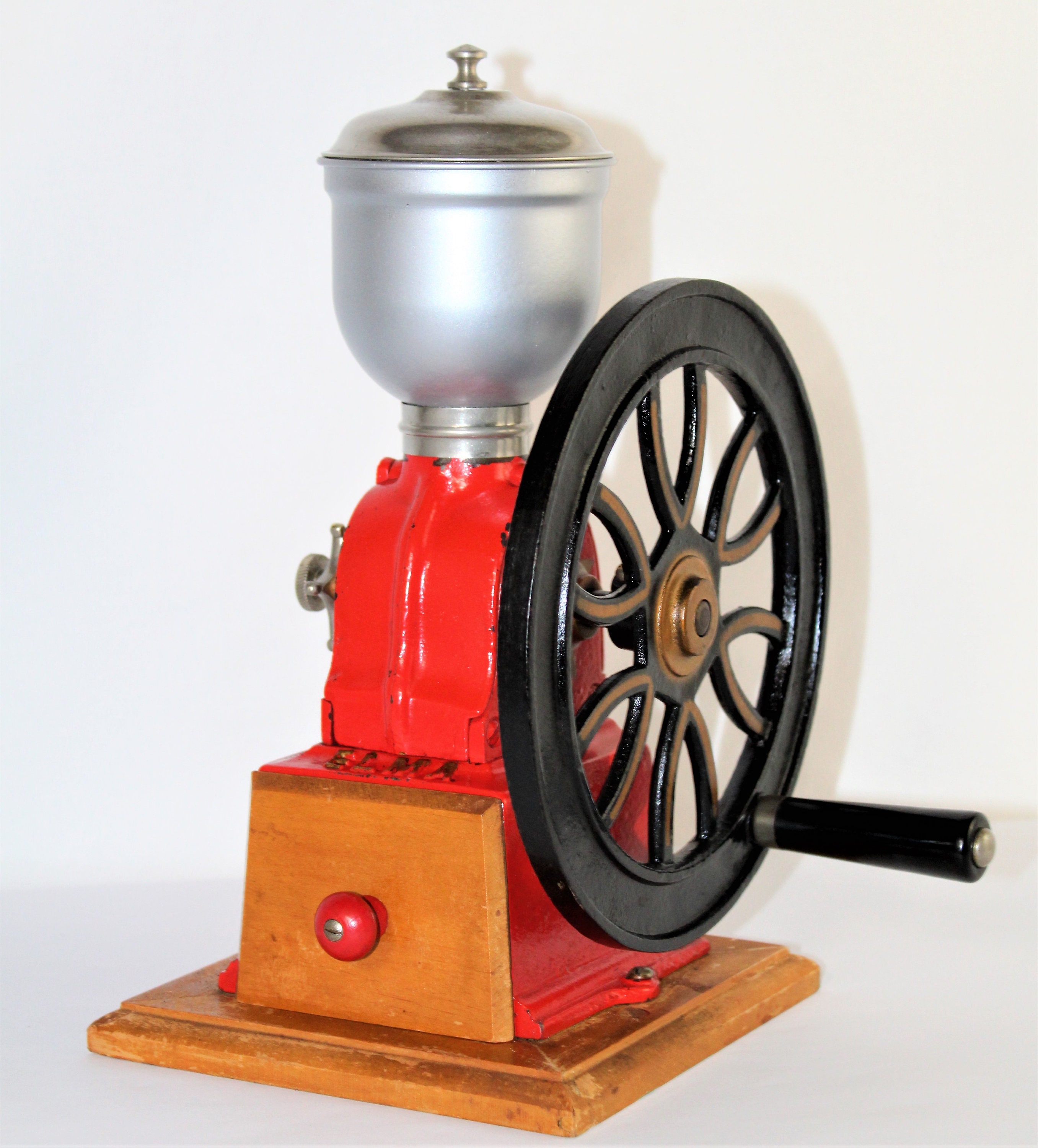 1930s Cast Iron Elma Coffee Grinder, Coffee Mill