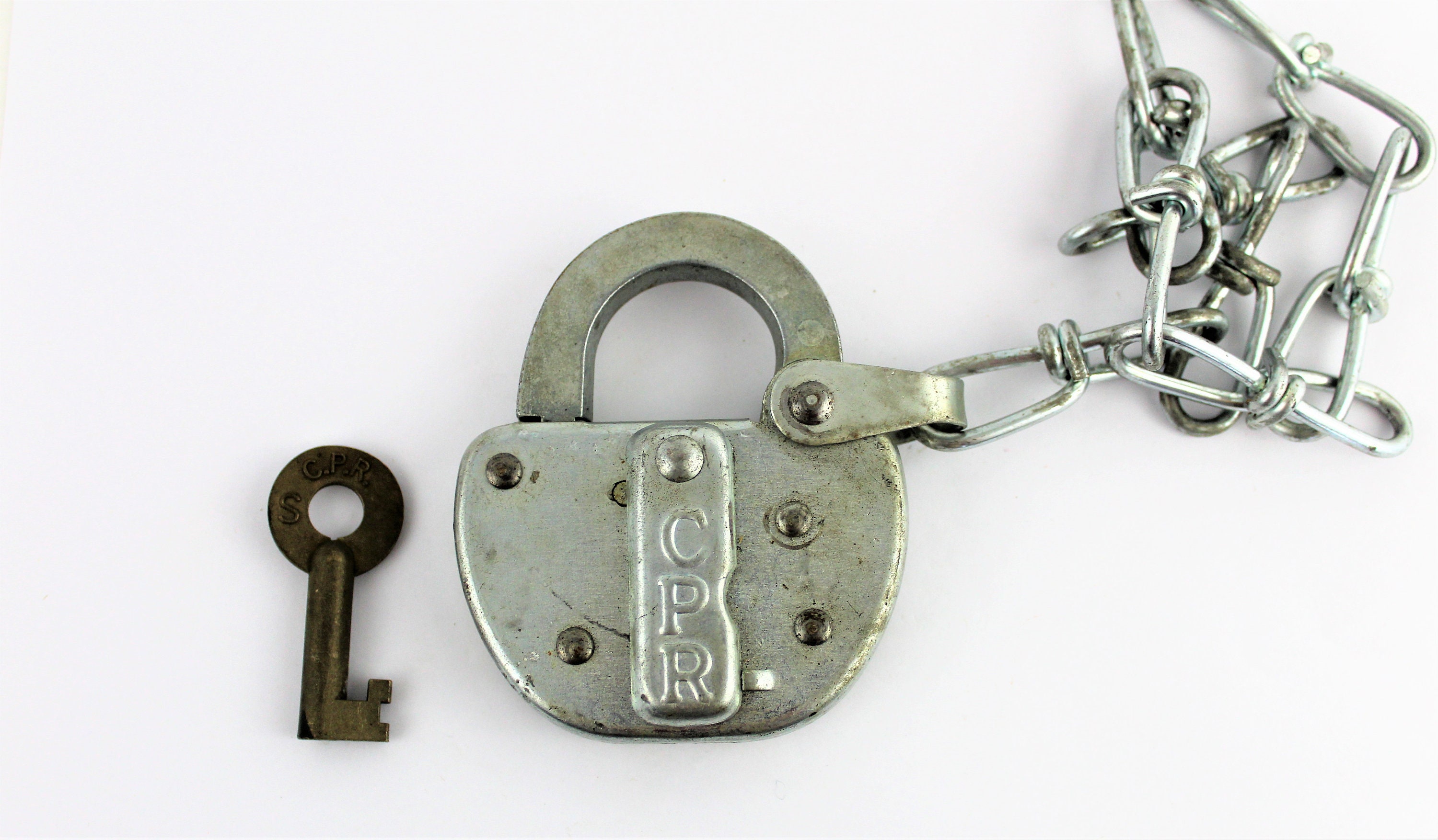 Vintage Padlock, Canadian Pacific Railway Lock, CPR Padlock, Switch Lock