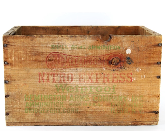 1930s Remington Nitro Express, Wooden Ammunition Crate