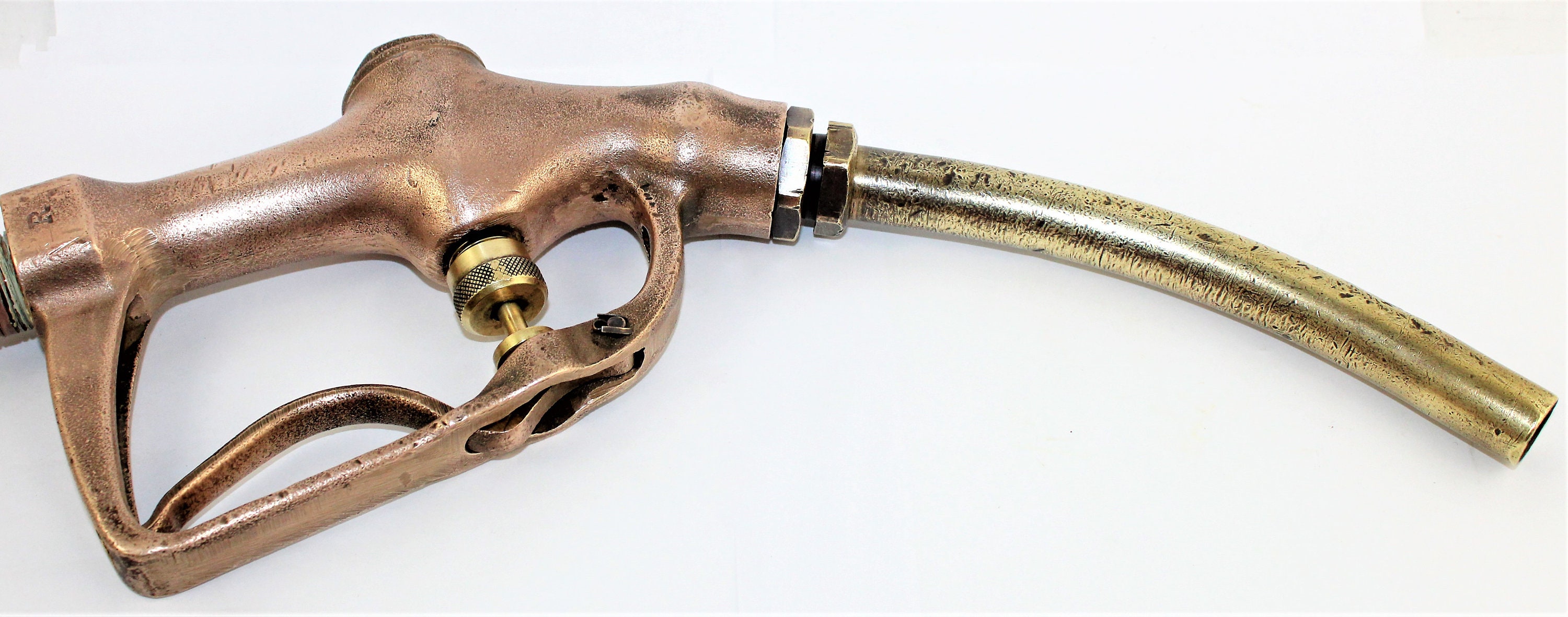 1930s Buckeye Brass Gas Pump Nozzle, Petroliana Collectible