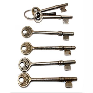 Llaves de esqueleto antiguas, colección de llaves antiguas