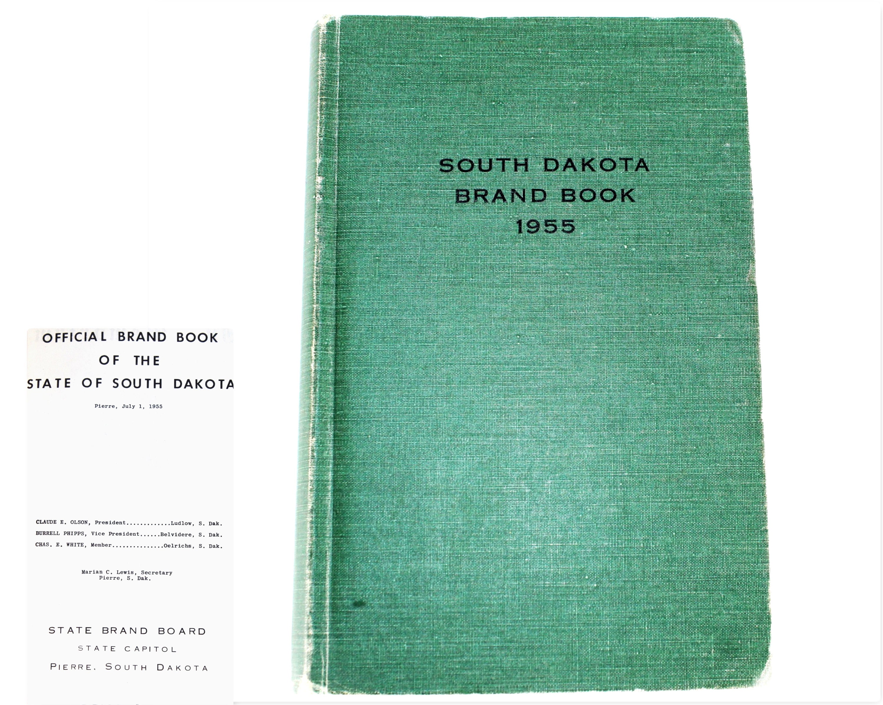 1955 South Dakota Brand Book, Livestock Brand Book, Cattle Brand Book