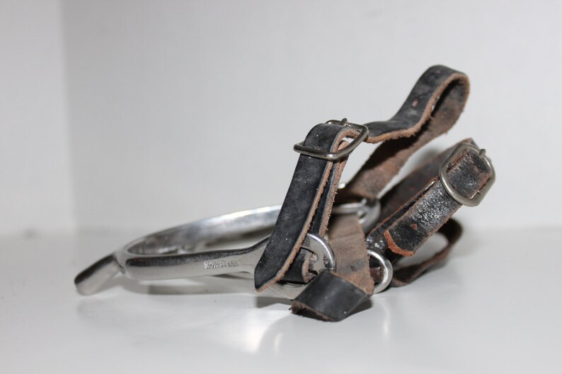 Vintage English Riding spurs Equestrian Spurs with Cow Hide Etsy