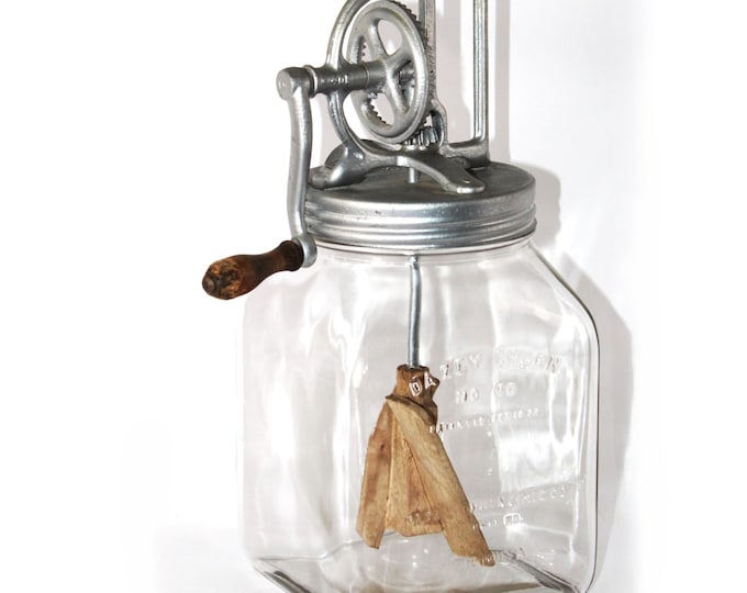 Antique 1922, Dazey Butter Churn 4-Quart, Valentines Edition Patented FEB 14, 1922