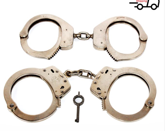 Professional-Grade Law Enforcement Handcuffs Set - Durable Metal Restraints for Police & Security
