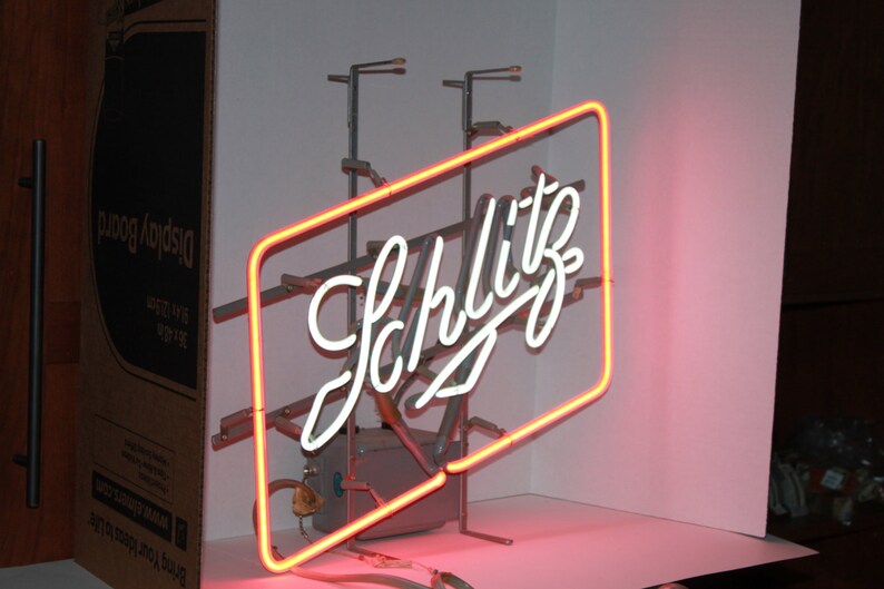 Vintage 1970 Schlitz Beer Neon Sign Schlitz Rhomboid Neon Etsy
