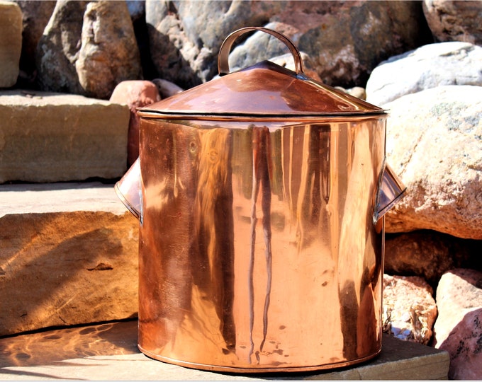 Oversized Round Copper Boiler, Copper Cauldron