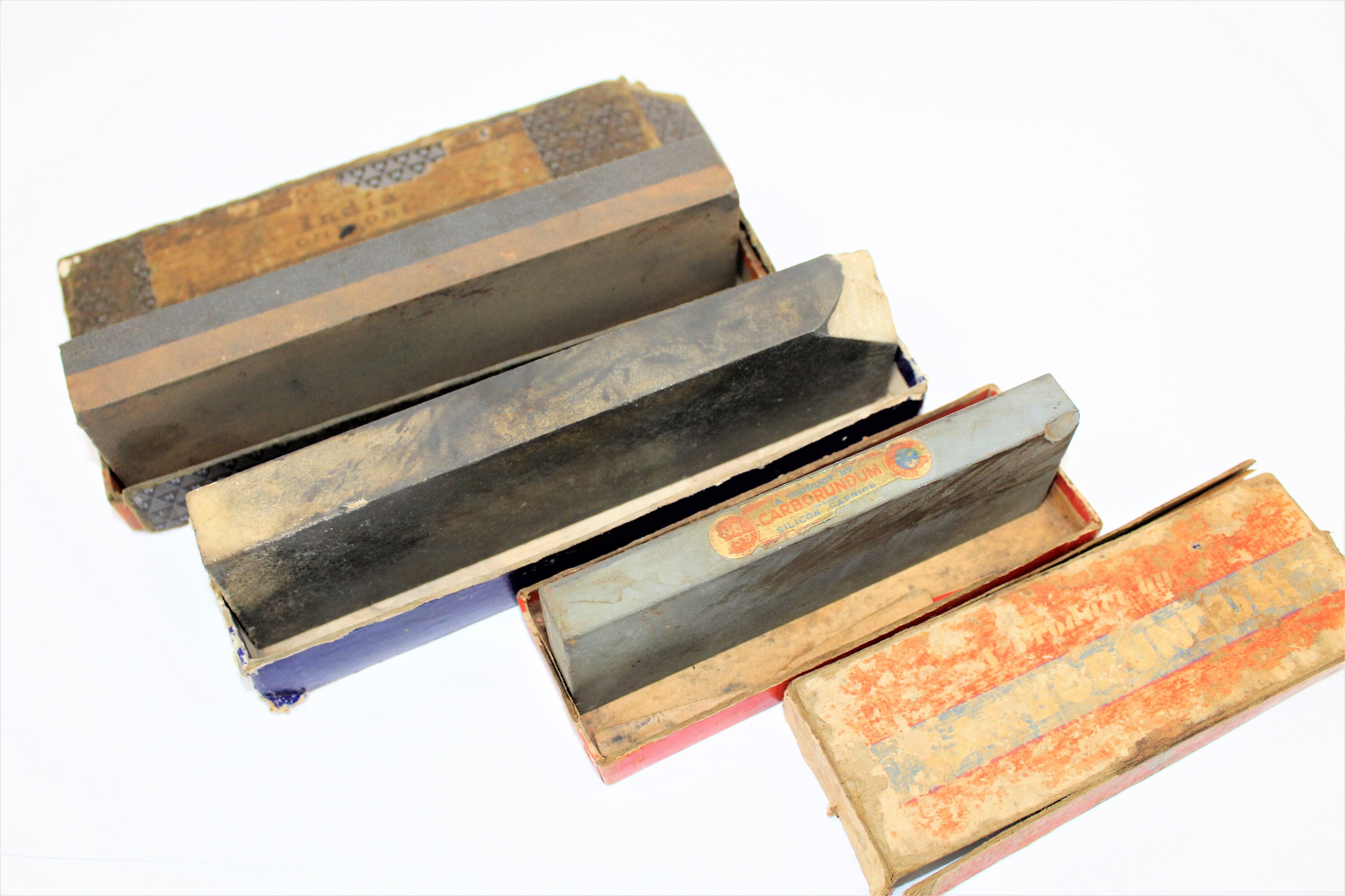 Three Vintage Oilstone, Sharpening Stone, Wet Stone, Knife Sharpening