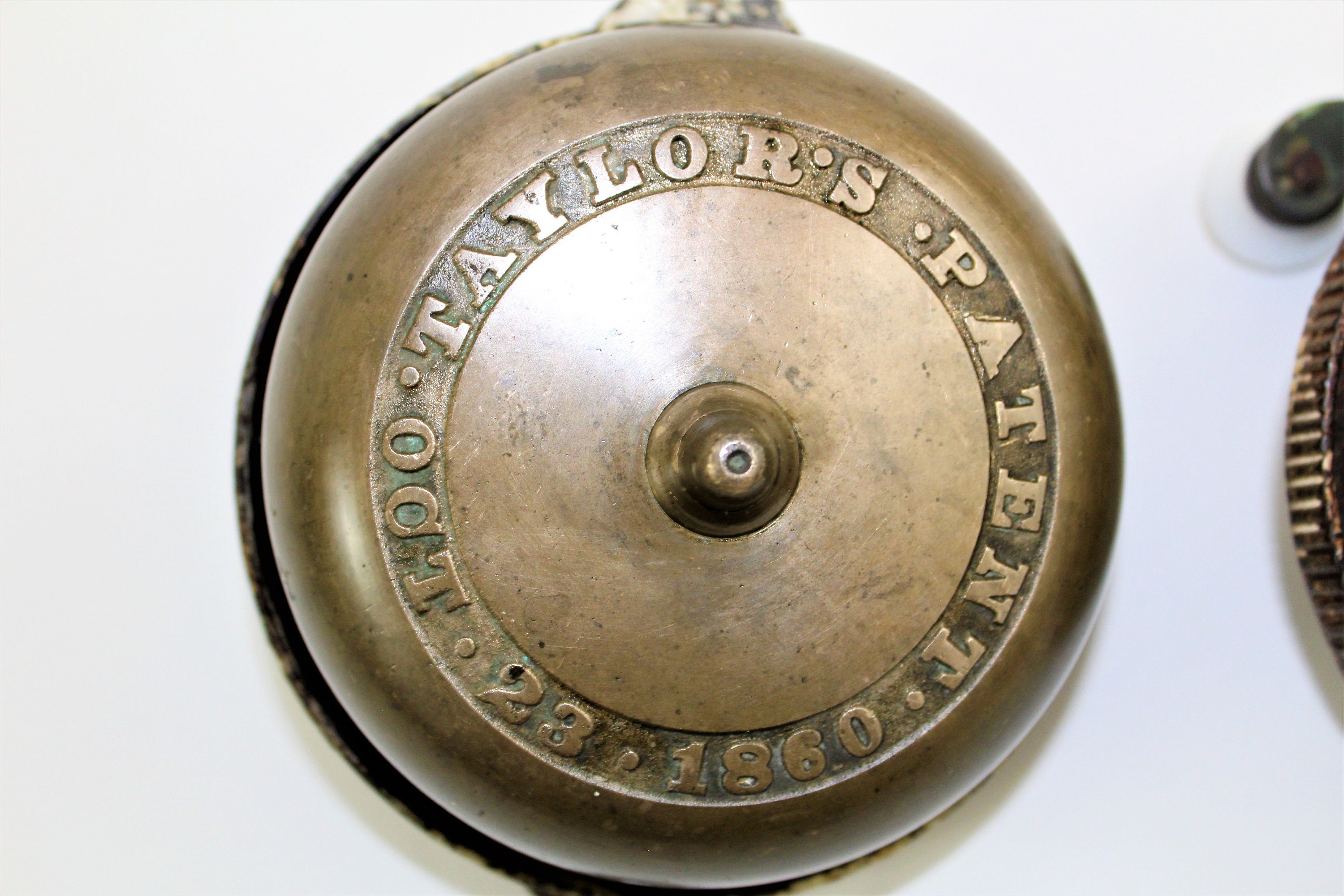 Antique Doorbells, Hand Crank Doorbells, Victorian Brass Doorbell