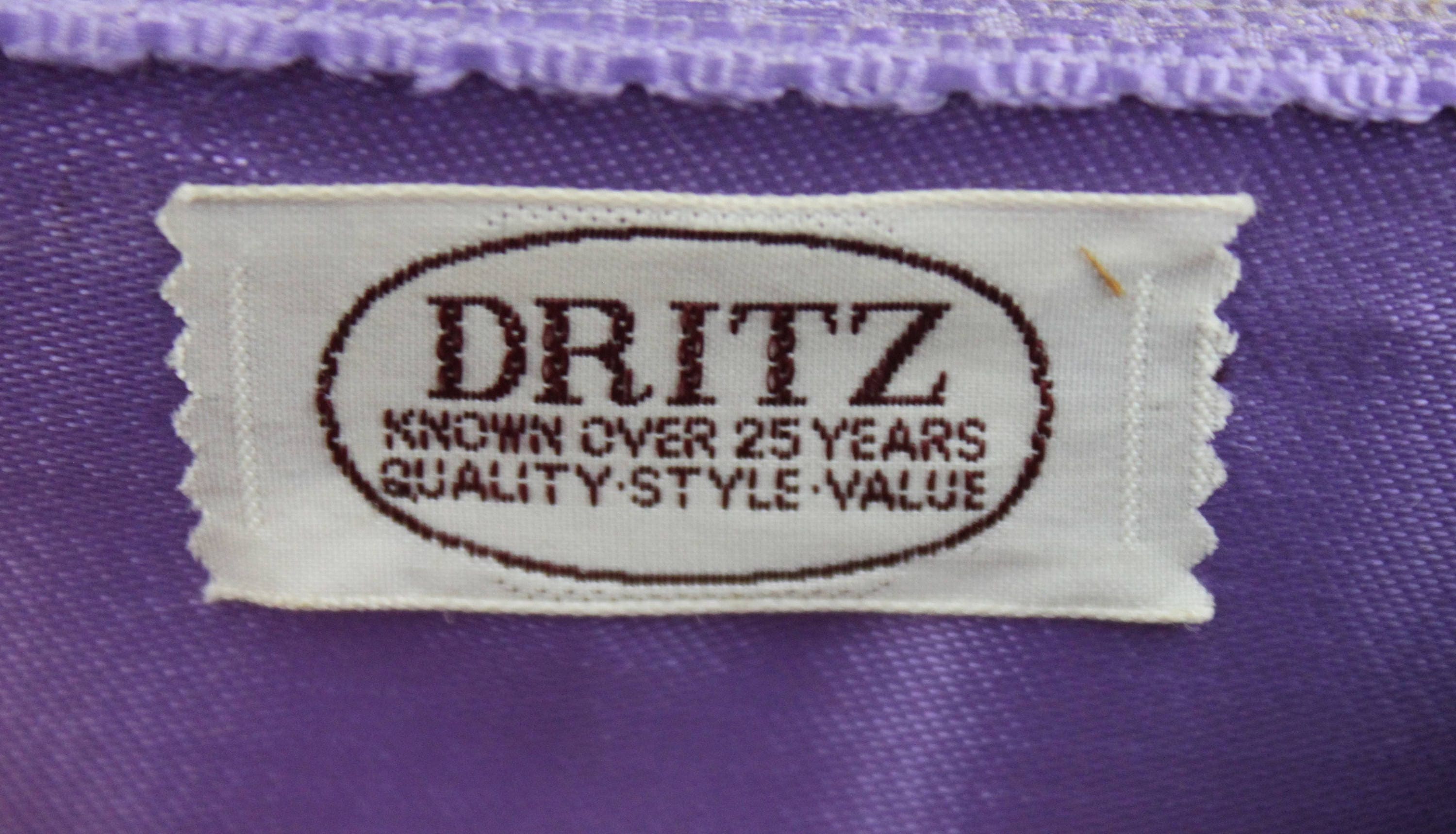 Vintage 1960s DRITZ Purple Sewing Basket