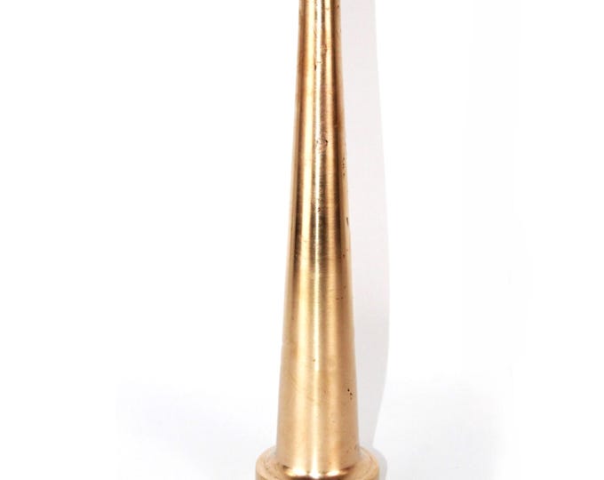 Antique Brass Powhatan Fire Hose Nozzle - Vintage Firehouse Collectible for Home Decor or Man Cave