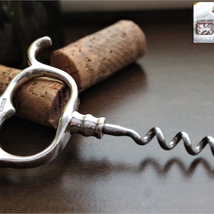 Sterling Silver Corkscrew, Wine Bottle Opener