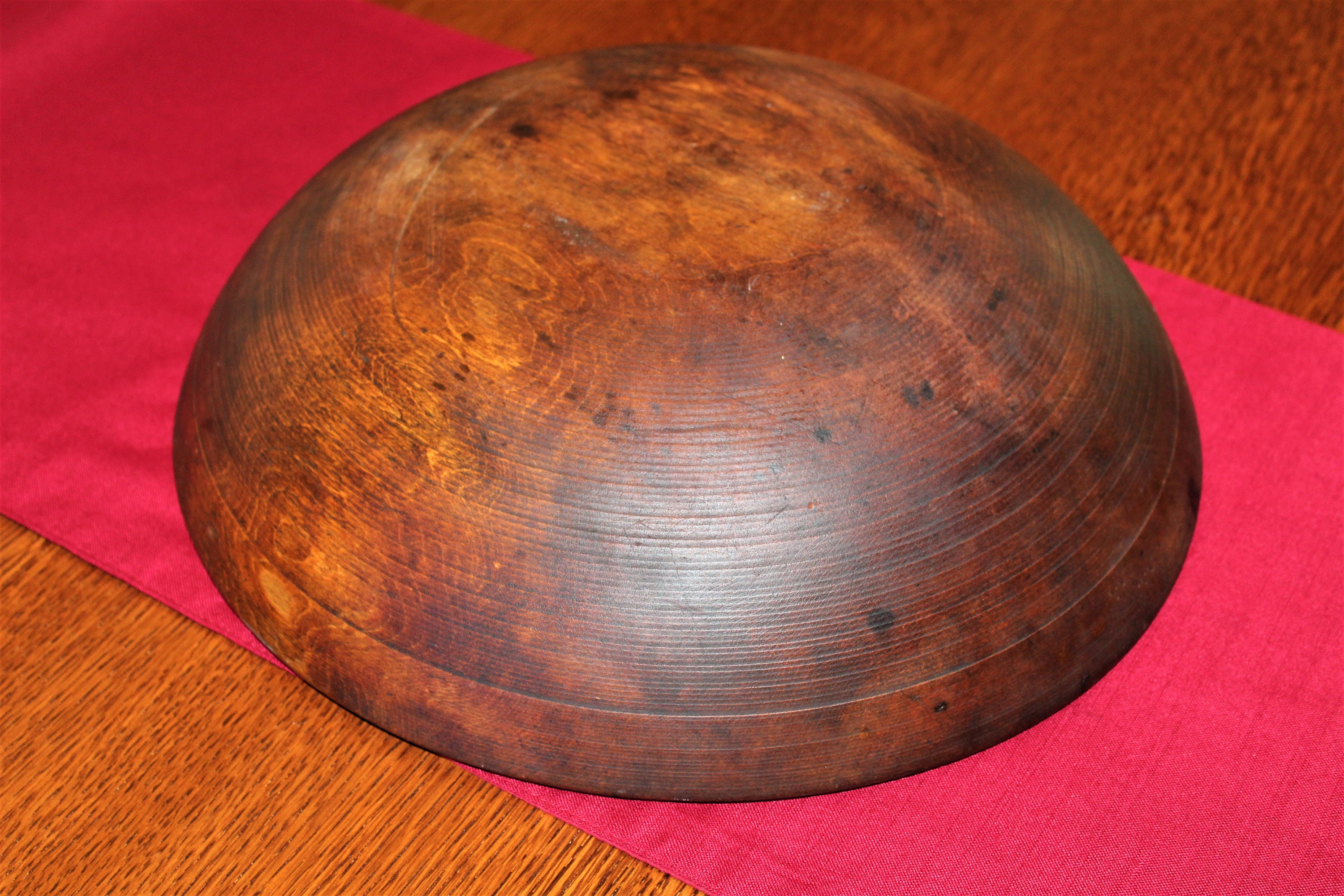 Antique Wood Dough Bowl made from Solid Hardwood Maple