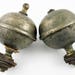 Antique 1800s Nickel Plated Brass Saddle Bells or Hame or Conestoga Bells