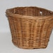 Vintage 1940s Wicker Bicycle Basket, Wicker Basket
