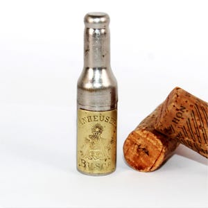 Antique 1890s, Anheuser Busch Bottle with Hidden Corkscrew, Breweriana, Beer Advertising