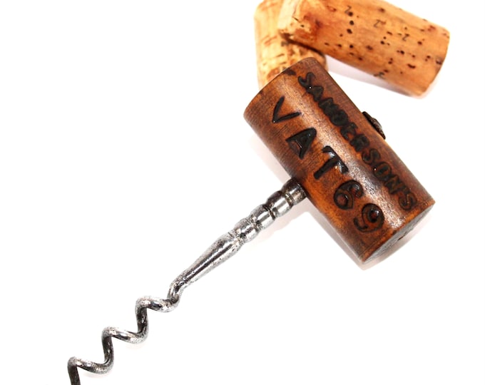 Antique Corkscrew, Sanderson’s Vat 69 Corkscrew, Whiskey Collectibles