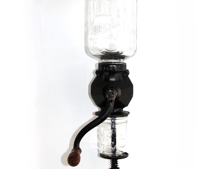 Antique 1910 Arcade Crystal #4 Coffee Grinder, Wall Mount Coffee Bean Grinder
