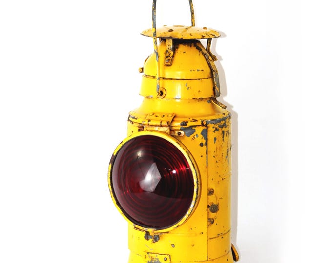 Vintage PRR Handlan Caboose Lantern: Pennsylvania Railroad Collectible Antique Light Memorabilia