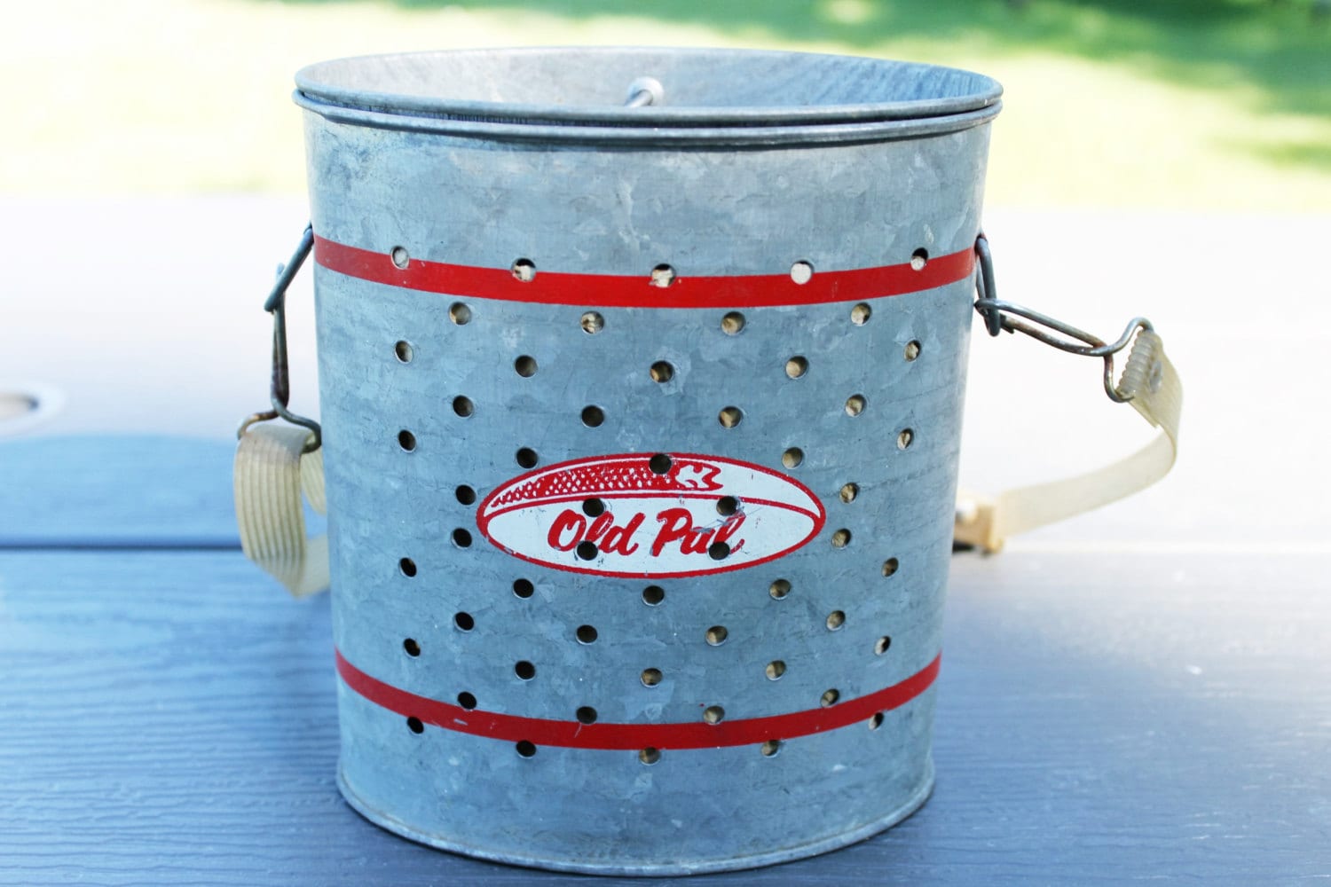 1950s Old Pal Wade-In Galvanized Minnow Bucket