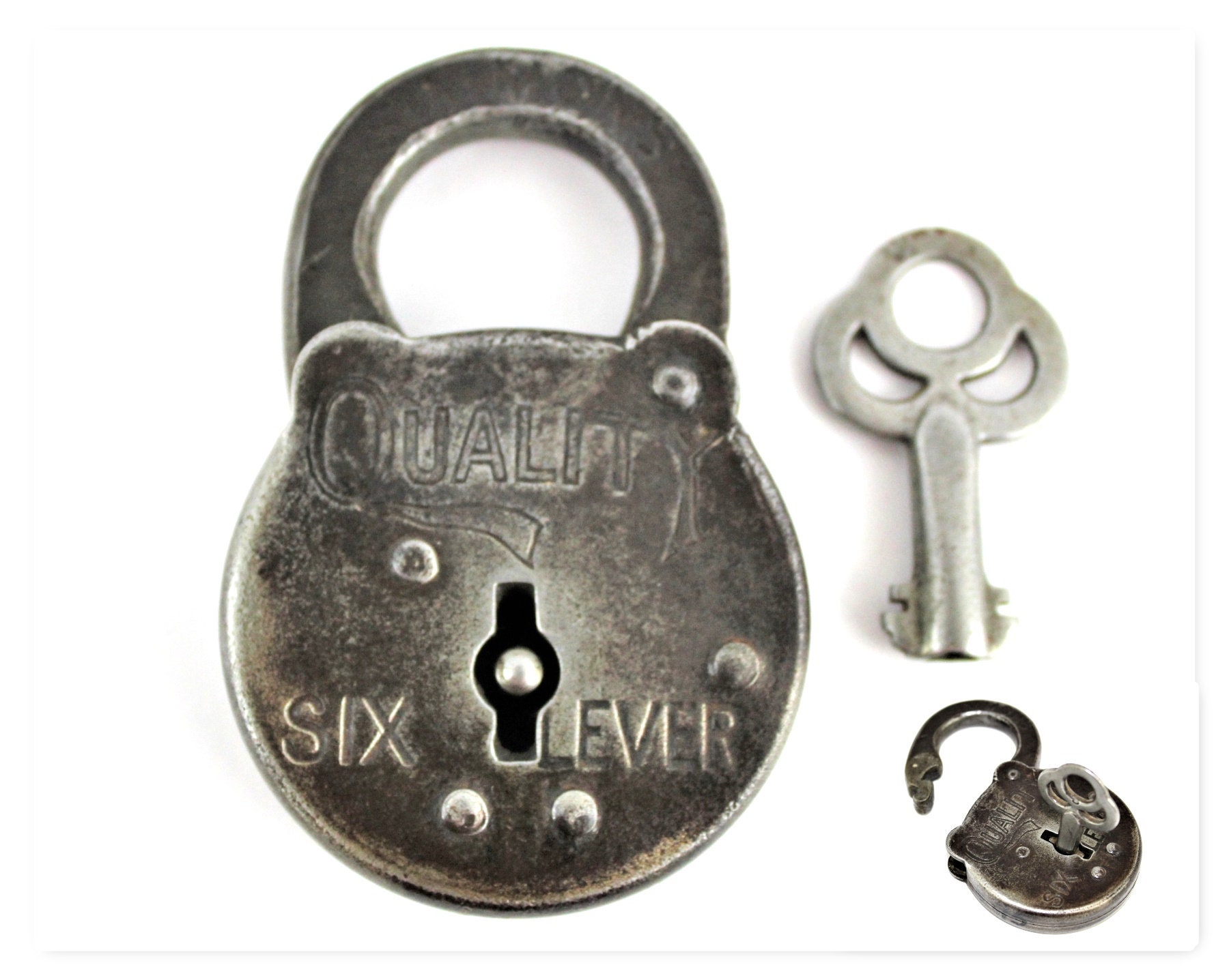 Silver Antique Locks & Keys for sale