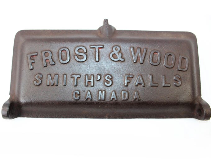 Antique Frost & Wood Tractor Cast Iron Toolbox Lid