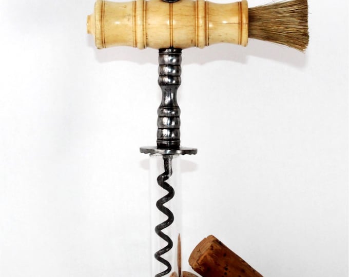 Antique 1850s English Corkscrew, Wine Bottle Opener