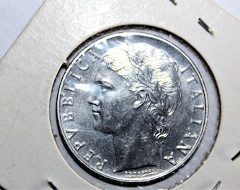 ヴィンテージ 1957 イタリア 100 リラ銀貨 - 希少な収集価値のある