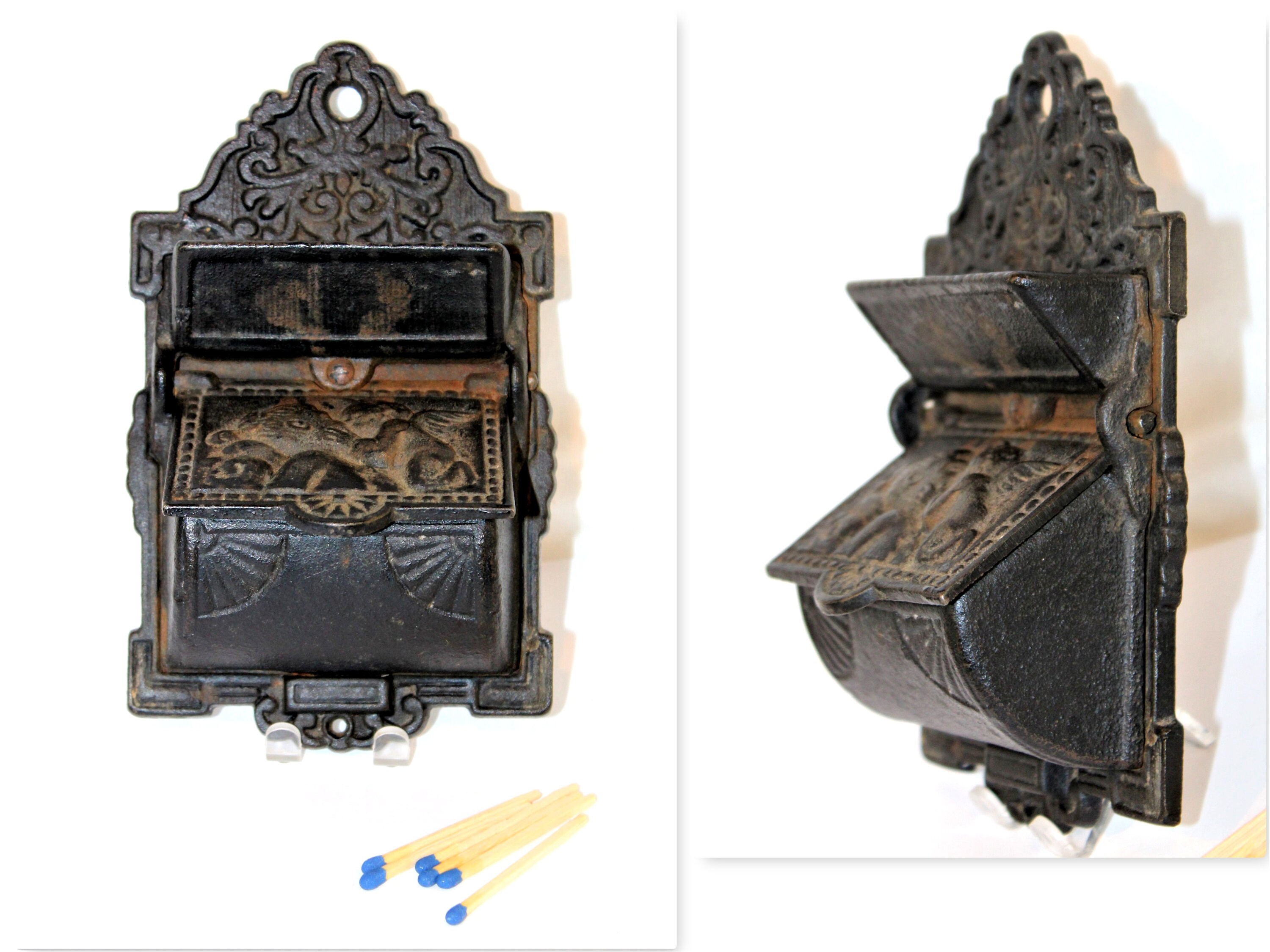 Vintage Cast Iron Matchstick Holder vintage-cast-iron-matchstick-holder