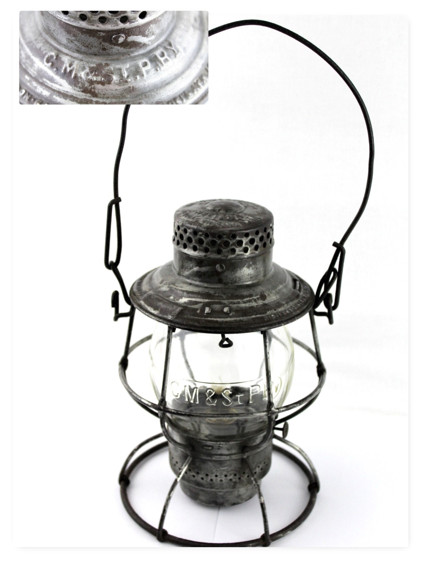 ADLAKE RELIABLE　GTRR ベルボトム CLEAR GLOBE 1920s Adlake Reliable Bellbottom Railroad Lantern - Etsy