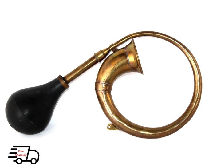 Model T Style Brass Rubber Squeeze Bulb Air Horn