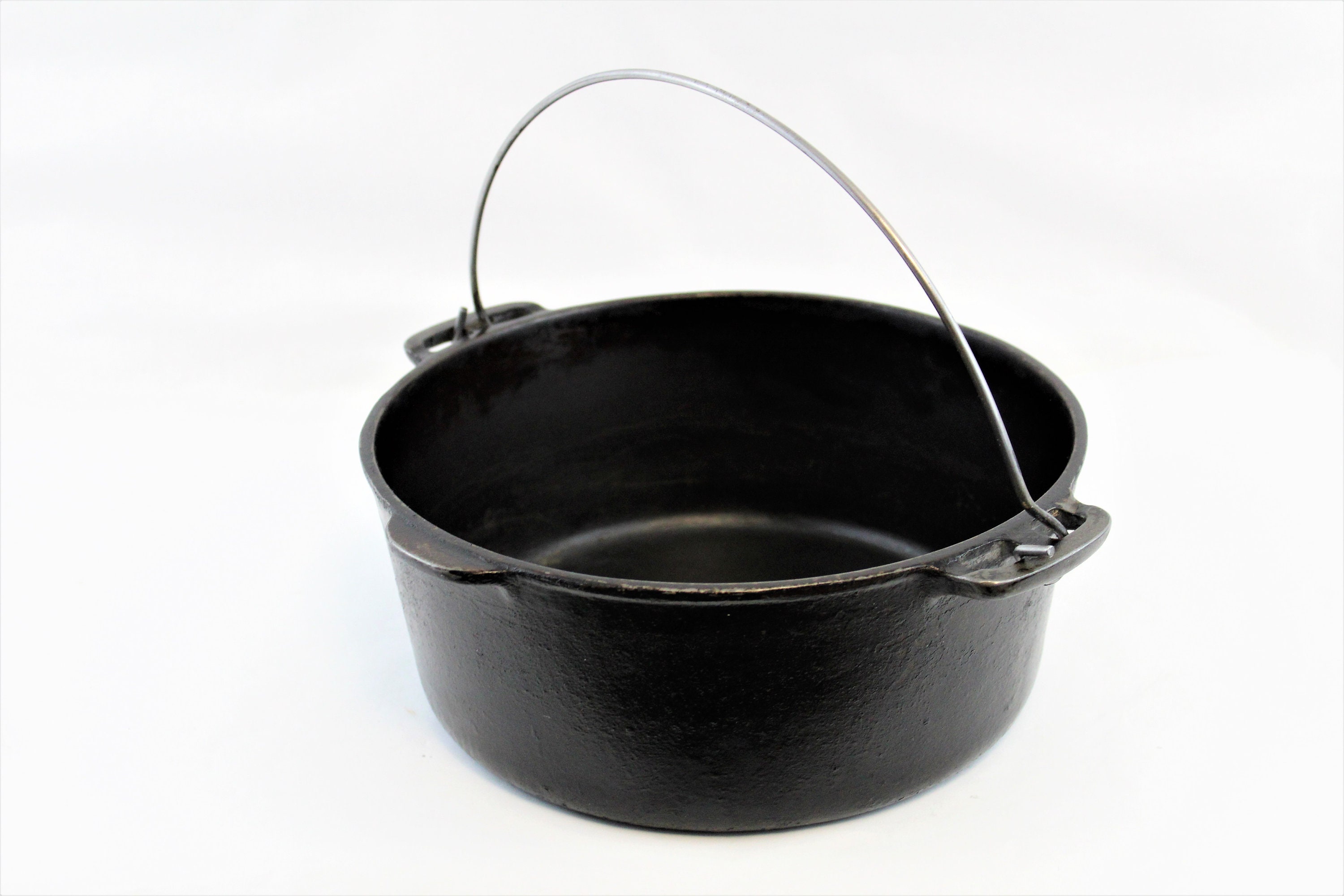 Vintage Wagner Ware Cast Iron 5 quart Boiling Pot / Soup Kettle 1268C